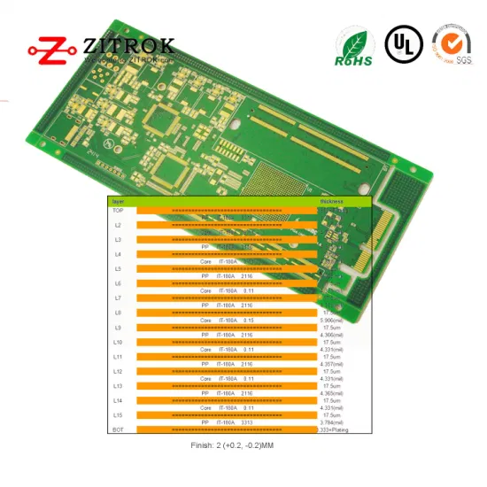 전체 측면, 3u''에 Enig가 있는 심천 무거운 구리 모바일 PCB 보드